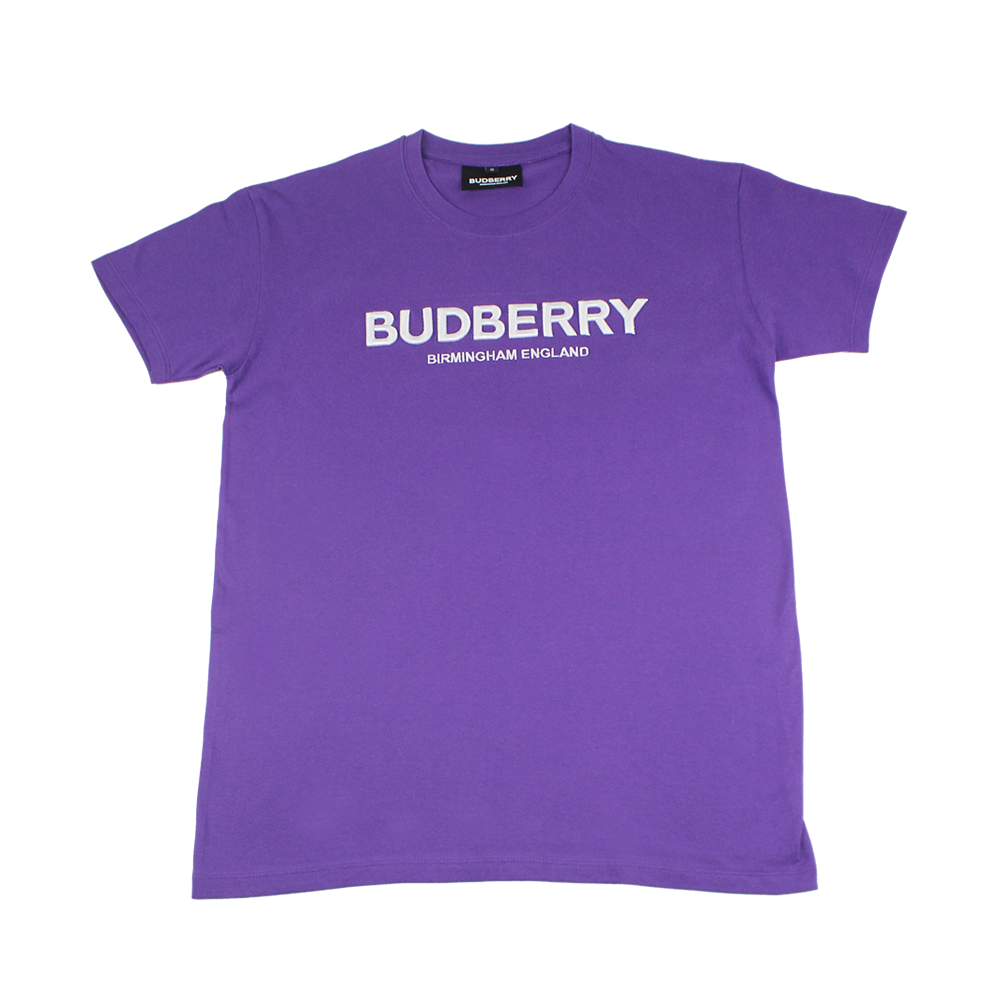 Organic Cotton T-Shirt Purple Text