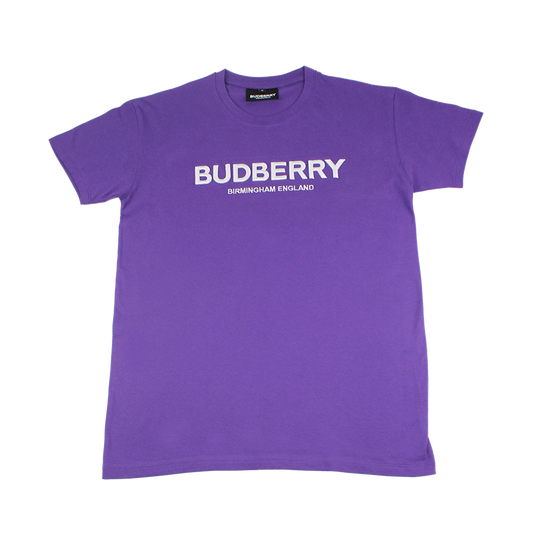 Organic Cotton T-Shirt Purple Text