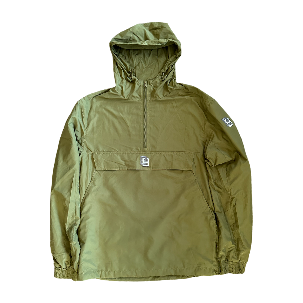 BB logo Hooded Pullover Jacket Khaki